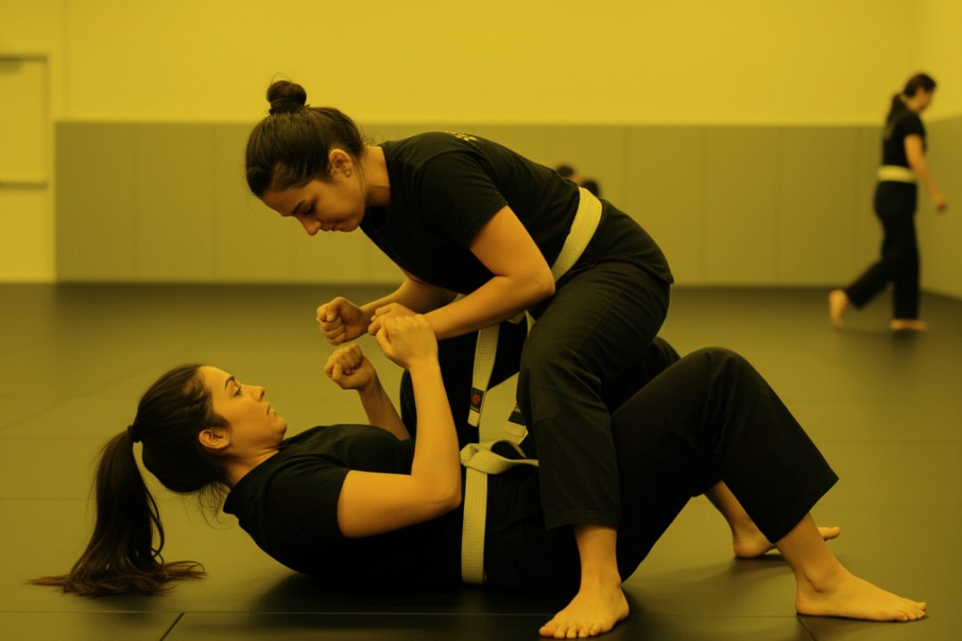 Women ground-fighting